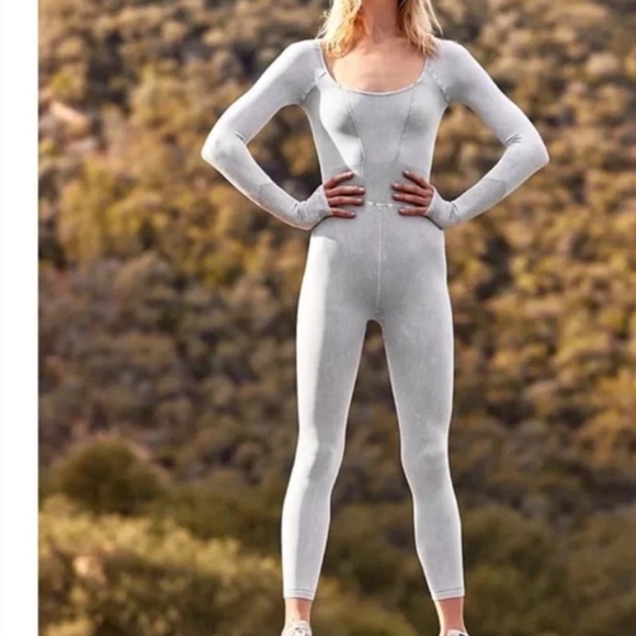 Free People Good Karma Onesie in Iced Gray sz xs/sm NWOT - Picture 1 of 8